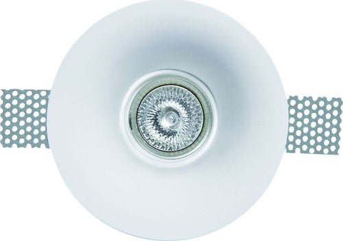 PORTA FARETTO FISSO IN GESSO AD INCASSO PER LAMPADE A LED TONDO A SCOMPARSA 11.5  Trade Shop italia - Napoli, Commerciovirtuoso.it