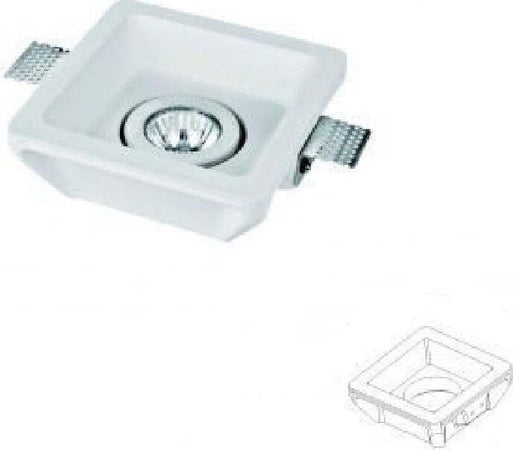 Porta Faretto In Gesso Orientabile Da Incasso Verniciabile Quadrato Gu10 Gs-20 Casa, arredamento e bricolage > Illuminazione da interno > Portafaretti Trade Shop italia - Napoli, Commerciovirtuoso.it