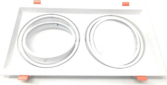 Porta Faretto Incasso Doppio Faretto Ar111 Rettangolare Orientabile P-ar111-2 Illuminazione/Illuminazione per interni/Lampade/Basi per lampade Trade Shop italia - Napoli, Commerciovirtuoso.it