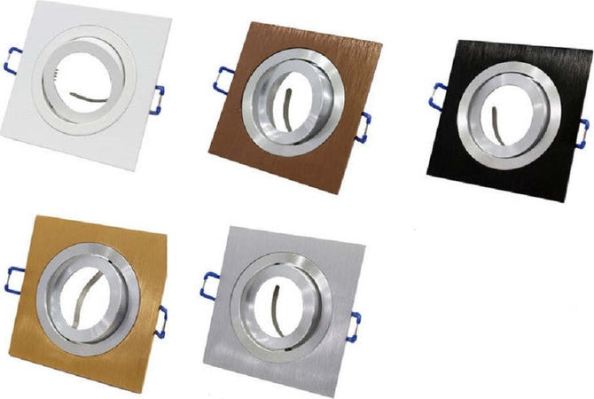 Porta Faretto Incasso Faretto Gu10 Quadrato Acciaio Orientabile Portalampada P3 Casa, arredamento e bricolage > Illuminazione da interno > Portafaretti Trade Shop italia - Napoli, Commerciovirtuoso.it