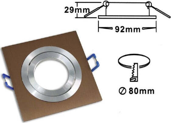 Porta Faretto Incasso Faretto Gu10 Quadrato Acciaio Orientabile Portalampada P3 Illuminazione/Illuminazione per interni/Luci da incasso Trade Shop italia - Napoli, Commerciovirtuoso.it