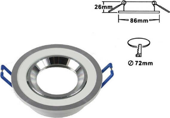 Porta Faretto Incasso Faretto Gu10 Rotondo Acciaio Orientabile Portalampada P1 Illuminazione/Illuminazione per interni/Luci da incasso Trade Shop italia - Napoli, Commerciovirtuoso.it