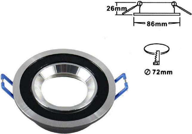 Porta Faretto Incasso Faretto Gu10 Rotondo Acciaio Orientabile Portalampada P1 Casa, arredamento e bricolage > Illuminazione da interno > Portafaretti Trade Shop italia - Napoli, Commerciovirtuoso.it