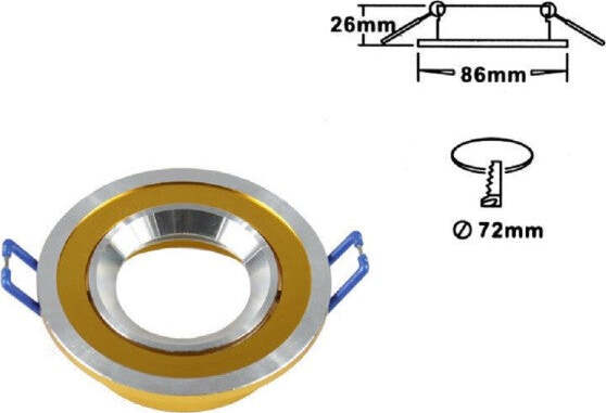 Porta-Faretto-Incasso-Faretto-Gu10-Rotondo-Acciaio-Orientabile-Portalampada-P1