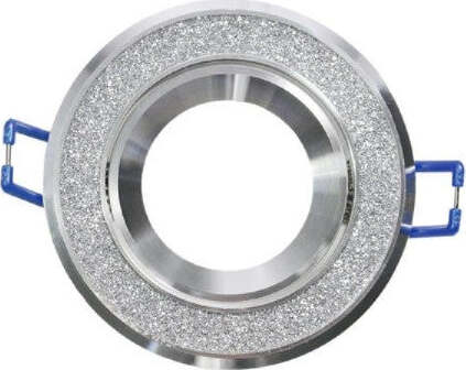 Porta Faretto Incasso Orientabile Acciaio Supporto Rotondo Decorato Glitter P8 Illuminazione/Illuminazione per interni/Luci da incasso Trade Shop italia - Napoli, Commerciovirtuoso.it