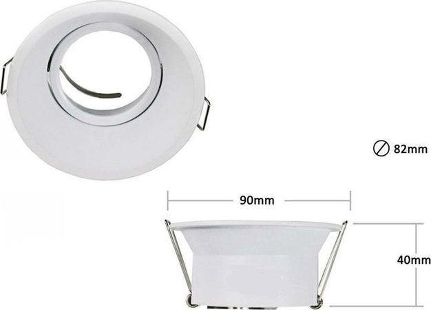 Porta Faretto Incasso Per Faretto Tondo Gu10 Orientabile Per Controsoffitto P13 Casa, arredamento e bricolage > Illuminazione da interno > Portafaretti Trade Shop italia - Napoli, Commerciovirtuoso.it