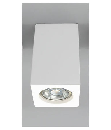 Porta Faretto Lampada Da Soffitto Quadrato In Gesso Gu10 H110mm Ip20 Gs-c110-q