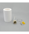 Porta Faretto Lampada Soffitto Gu10 Cilindro Gesso H110mm Verniciabile Gs-c110-t