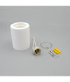 Porta Faretto Lampada Soffitto Gu10 Cilindro In Gesso H90mm Verniciabile Gs-c90-t