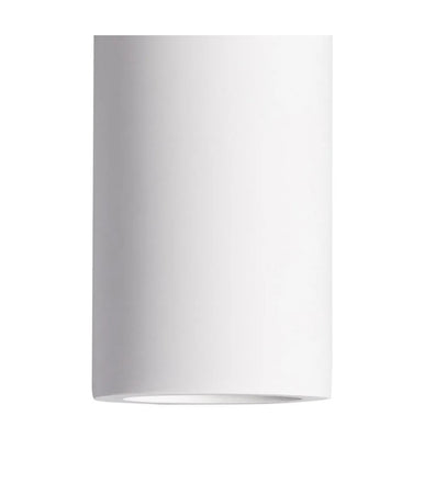 Porta Faretto Lampada Soffitto Gu10 Cilindro In Gesso H90mm Verniciabile Gs-c90-t