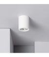 Porta Faretto Lampada Soffitto Gu10 Cilindro In Gesso H90mm Verniciabile Gs-c90-t
