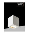 Porta Faretto Lampada Soffitto Quadrato In Gesso Attacco Gu10 H90mm Ip20 Gs-c90-q