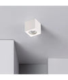 Porta Faretto Lampada Soffitto Quadrato In Gesso Attacco Gu10 H90mm Ip20 Gs-c90-q