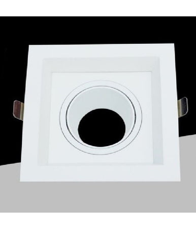 Porta Faretto Orientabile Da Incasso Bianco Per Lampadine Gu10 Gu5.3 P33-gu10-b1