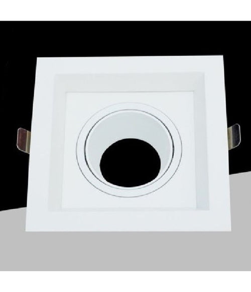 Porta Faretto Orientabile Da Incasso Bianco Per Lampadine Gu10 Gu5.3 P33-gu10-b1