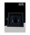 Porta Faretto Orientabile Da Incasso Nero Per Lampadine Gu10 / Gu5.3 P33-gu10-n1