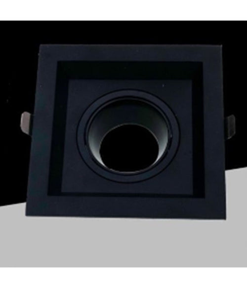 Porta Faretto Orientabile Da Incasso Nero Per Lampadine Gu10 / Gu5.3 P33-gu10-n1