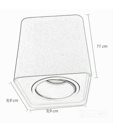 Porta Faretto Orientabile Da Soffitto Nero Per Faretto Gu10 / Gu5.3 P34-gu10-n1