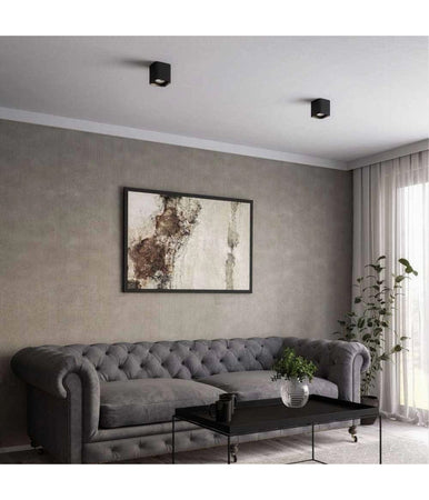 Porta Faretto Orientabile Da Soffitto Nero Per Faretto Gu10 / Gu5.3 P34-gu10-n1