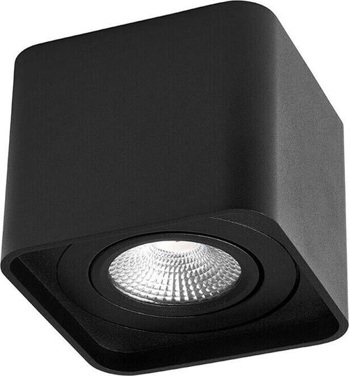 Porta-Faretto-Orientabile-Da-Soffitto-Portafaretto-Supporto-Esterno-Nero-P34n1-Universo