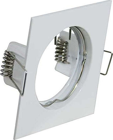 PORTA FARETTO PORTAFARETTO QUADRATO INCASSO BIANCO LAMPADA LED GU10 63MM  Trade Shop italia - Napoli, Commerciovirtuoso.it