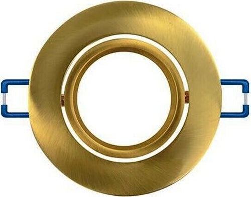 Porta-Faretto-Tondo-Orientabile-Portafaretto-Supporto-A-Incasso-P12-Bronzo-Universo