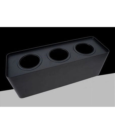 Porta Faretto Triplo Orientabile Da Soffitto Nero Per Faretto Gu10 Gu5.3 P34-n3