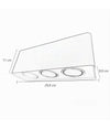 Porta Faretto Triplo Orientabile Da Soffitto Nero Per Faretto Gu10 Gu5.3 P34-n3