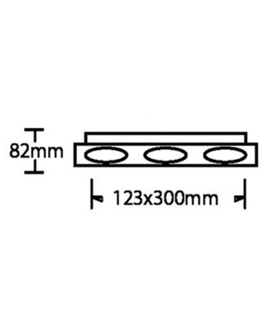 Porta Faretto Triplo Orientabile Incasso Bianco Per Lampadine Gu10 Gu5.3 P33-b3