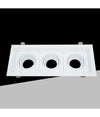 Porta Faretto Triplo Orientabile Incasso Bianco Per Lampadine Gu10 Gu5.3 P33-b3