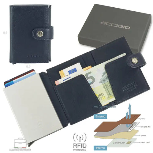 Porta foglio - Blu / Taglia Unica - portafoglio