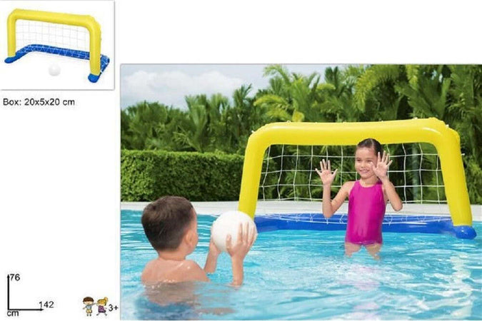 Porta Gonfiabile Galleggiante Water Polo Con Palla Giallo 137x66cm Bambini 52123 Giochi e giocattoli/Sport e giochi all'aperto/Giochi aquatici e piscine per bambini/Canotti e gonfiabili galleggianti Trade Shop italia - Napoli, Commerciovirtuoso.it
