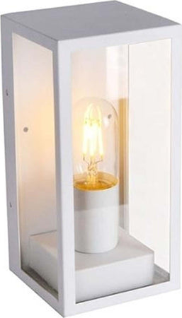 Porta Lampada Esterno Vetro Vt8517 Bianco Matto E27 Ip44 Retro Illuminazione Applique per interno Trade Shop italia - Napoli, Commerciovirtuoso.it