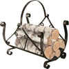 Porta legna a due manici in ferro battuto verniciato a polvere per stufa e camino 40 x 39 cm Fai da te/Caminetti e accessori/Accessori per caminetto/Culle portalegna La Zappa - Altamura, Commerciovirtuoso.it