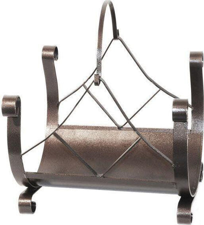 Porta legna a due manici in ferro battuto verniciato a polvere per stufa e camino 40 x 39 cm Fai da te/Caminetti e accessori/Accessori per caminetto/Culle portalegna La Zappa - Altamura, Commerciovirtuoso.it