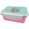 Porta Merenda I-Drink Kids Principessa Contenitore Cibo Lunchbox per Bambine Rosa E Azzurro Adatto Al Frigorifero 16x12x6,5 Cm I- Drink