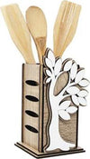 Porta mestoli personalizzabile in legno mdf 10 x h 16 cm, 3 mestoli inclusi Casa e cucina/Organizzazione interni/Contenitori e barattoli da cucina/Portaoggetti e supporti/Porta utensili da cucina MagiediNatale.it - Altamura, Commerciovirtuoso.it
