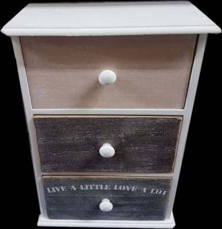 PORTA OGGETTI CASSETTIERA 3 CASSETTI LEGNO VINTAGE COUNTRY CHIC ARREDAMENTO Casa e cucina/Organizzazione interni/Porta oggetti cassetti e scaffali/Cassettiere Trade Shop italia - Napoli, Commerciovirtuoso.it