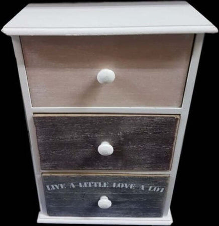 Porta Oggetti Cassettiera 3 Cassetti Legno Vintage Country Chic Arredamento Casa e cucina/Organizzazione interni/Porta oggetti cassetti e scaffali/Cassettiere Trade Shop italia - Napoli, Commerciovirtuoso.it
