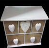 PORTA OGGETTI CASSETTIERA 5 CASSETTI LEGNO CUORI COUNTRY CHIC ARREDAMENTO Casa e cucina/Organizzazione interni/Porta oggetti cassetti e scaffali/Cassettiere Trade Shop italia - Napoli, Commerciovirtuoso.it