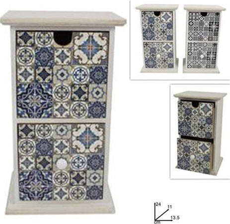 Porta Oggetti Cassettiera Colonna Con 2 Cassetti Legno Country Chic Arredamento Casa, arredamento e bricolage > Arredamento > Portaoggetti Trade Shop italia - Napoli, Commerciovirtuoso.it