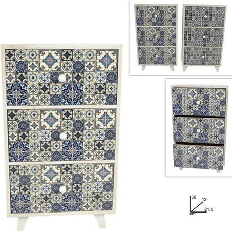 Porta Oggetti Cassettiera Colonna Con 3 Cassetti Legno Country Chic Arredamento Casa, arredamento e bricolage > Arredamento > Portaoggetti Trade Shop italia - Napoli, Commerciovirtuoso.it