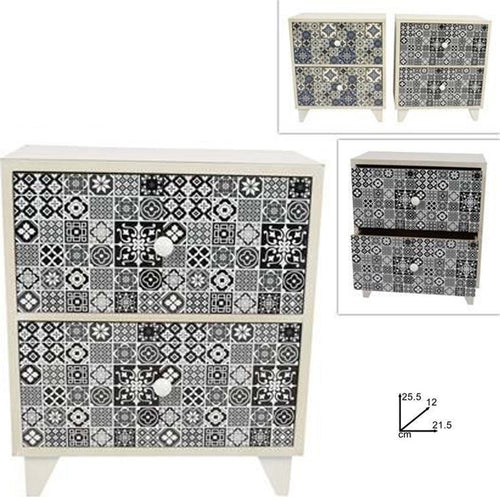 Porta Oggetti Cassettiera Quadrata Con 2 Cassetti Legno Country Chic Arredamento Casa, arredamento e bricolage > Arredamento > Portaoggetti Trade Shop italia - Napoli, Commerciovirtuoso.it