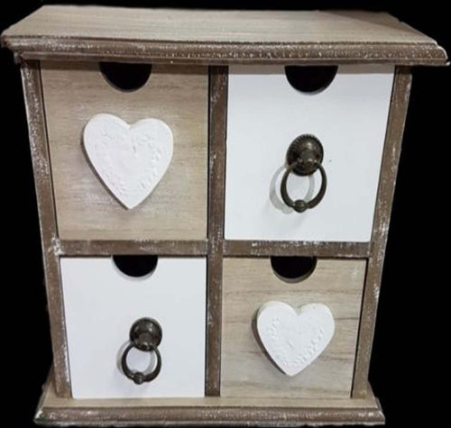 PORTA OGGETTI MINI CASSETTIERA 4 CASSETTI LEGNO COUNTRY CHIC ARREDAMENTO Casa e cucina/Organizzazione interni/Porta oggetti cassetti e scaffali/Cassettiere Trade Shop italia - Napoli, Commerciovirtuoso.it