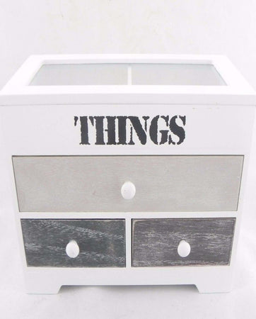 PORTA OGGETTI MINI VETRINETTA 3 CASSETTI LEGNO COUNTRY CHIC ARREDAMENTO Casa e cucina/Arredamento/Soggiorno/Vetrinette Trade Shop italia - Napoli, Commerciovirtuoso.it