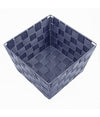 Porta Oggetti Organizer Blu Per Bagno Camera Cucina In Tessuto 16x16x8.5cm 79004