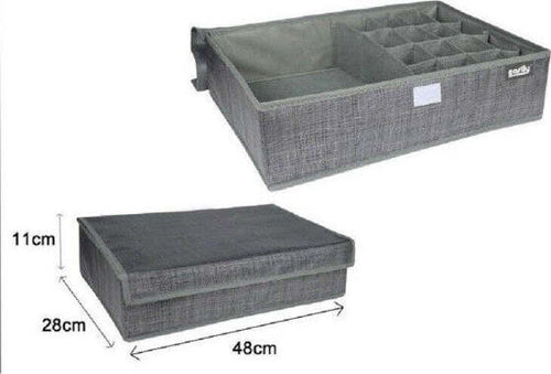 Porta-Oggetti-Tessuto-Organizer-Contenitore-Biancheria-17-Posti-48x28x11cm-69722