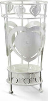 Porta Ombrelli Con Cuore Anticato Design Tondo Bianco 22x47cm In Metallo 657801 Casa e cucina/Arredamento/Ingresso/Portaombrelli Trade Shop italia - Napoli, Commerciovirtuoso.it