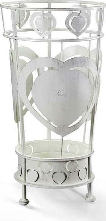 Porta Ombrelli Con Cuore Anticato Design Tondo Bianco 22x47cm In Metallo 657801 Casa e cucina/Arredamento/Ingresso/Portaombrelli Trade Shop italia - Napoli, Commerciovirtuoso.it