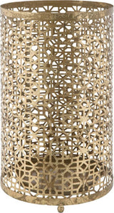 Porta-ombrelli-rotondo-struttura-in-ferro-color-oro-con-motivi-decorativi